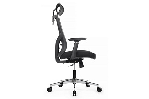 Кресло RV Chair STEP A2320 Чёрная сетка / Чёрная ткань фото