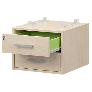 Тумба подвесная для столов на м/каркасе гл.600 мм Protech АМТ2-02Ц.60 Бук/Белый фото