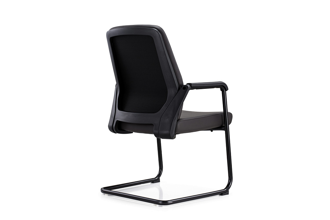 конференц-кресло rv chair sitting d825-5 чёрная экокожа фото