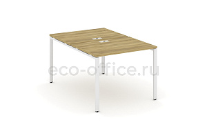 Рабочая станция на 2 места CONCEPT CN.DRS-001 Дуб Винченцо / Белый металл фото