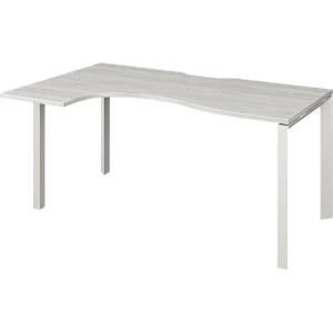 Стол эргономичный левый на металлокаркасе Protech НТМП.П-040.ЛВ Сосна винтер/Белый фото