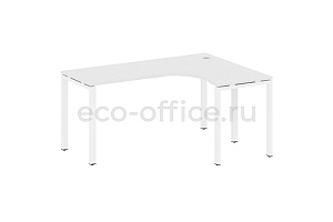 Стол криволинейный правый METAL SYSTEM STYLE БП.СА-4 (R) Белый / Белый металл фото