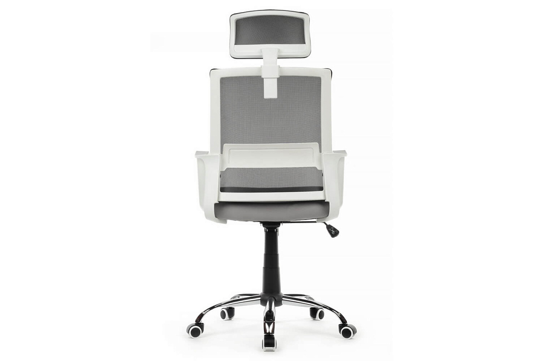 кресло rv chair mint 1029hw чёрная сетка / серая ткань фото