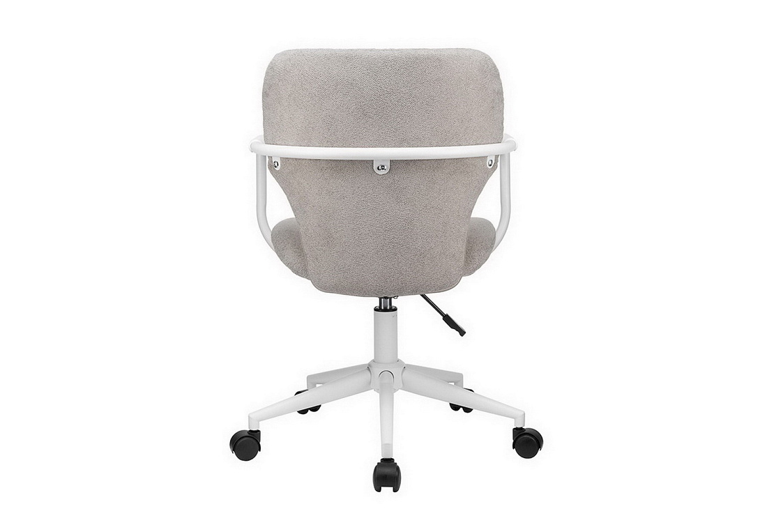 кресло eco-chair patrick w-237 серая ткань / белый каркас фото