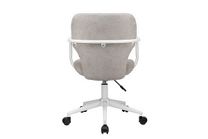 Кресло ECO-CHAIR PATRICK W-237 Серая ткань / Белый каркас фото