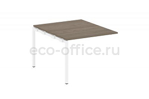 Проходной наборный элемент переговорного стола METAL SYSTEM QUATTRO 4x4 40БП.ППРГ-1 Вяз Благородный / Белый металл фото