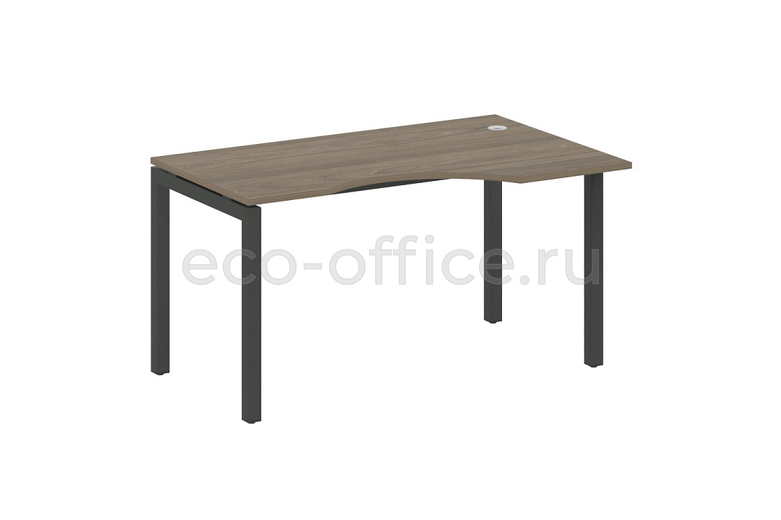 Стол криволинейный правый METAL SYSTEM QUATTRO 5x5 50БП.СА-2 Пр Вяз Благородный / Антрацит металл  купить в Москве