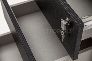 Тумба подкатная 3 ящика ALEA PCC713SLSL04AYM Черное Дерево фото