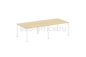 Стол переговорный (2 столешницы) METAL SYSTEM STYLE БП.ПРГ-2.3 Акация Лорка / Белый металл фото
