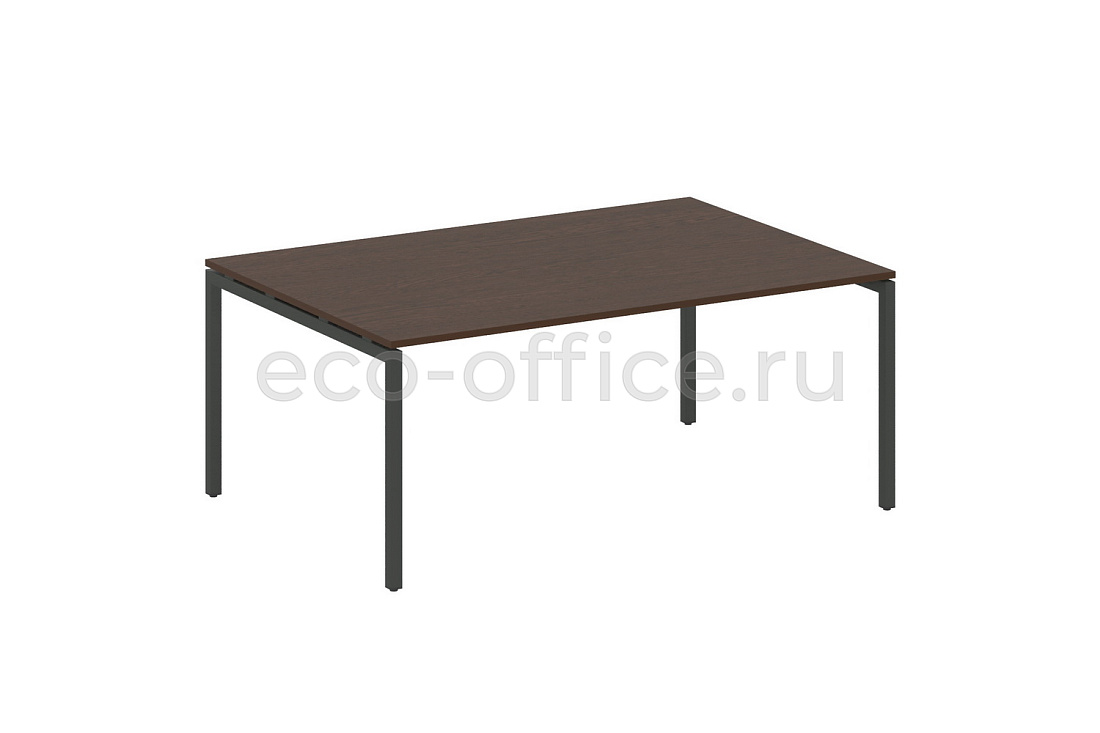 Стол переговорный (1 столешница) METAL SYSTEM QUATTRO 4x4 40БП.ПРГ-1.5 Венге Цаво / Антрацит металл  стоимость