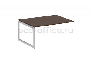 Проходной наборный элемент переговорного стола METAL SYSTEM QUATTRO 5x5 50БО.ППРГ-4 Венге Цаво / Серый металл фото