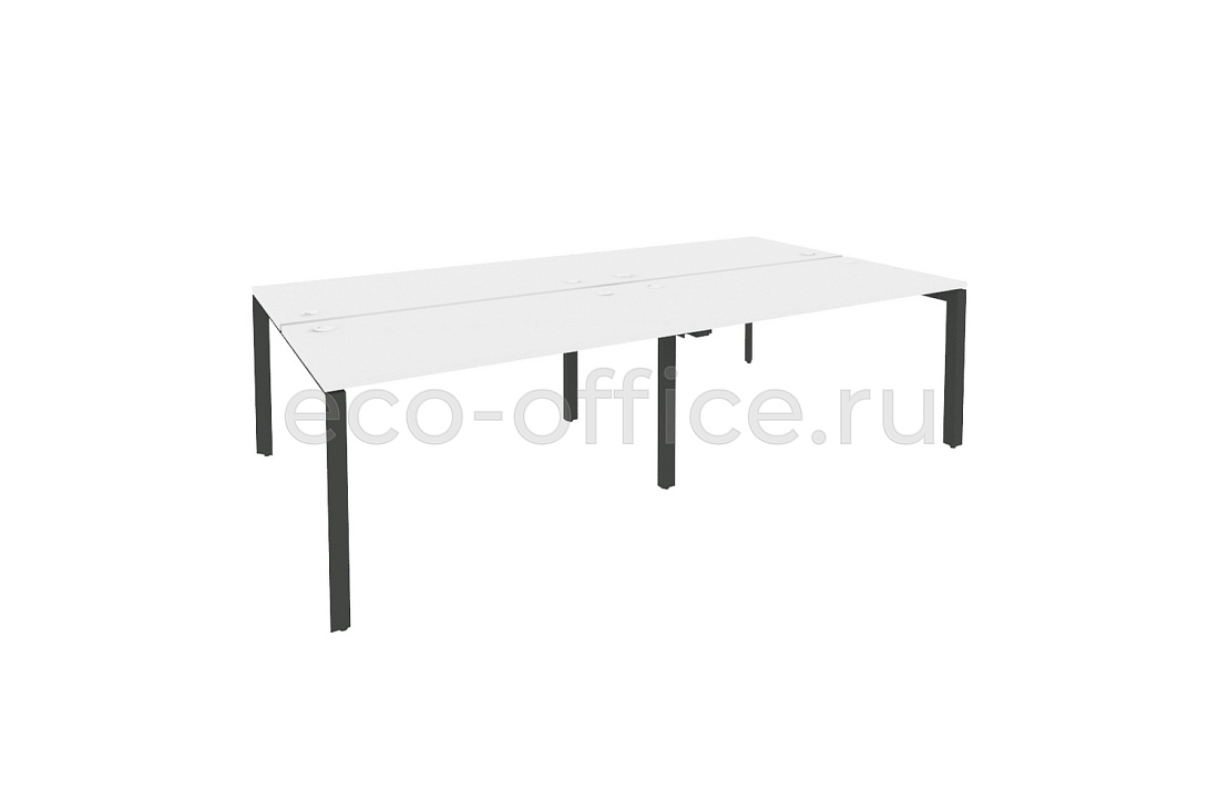 Рабочая станция на П-образном м/к ONIX O.MP-D.RS-4.3.7 Белый Бриллиант / Антрацит металл  купить в Москве