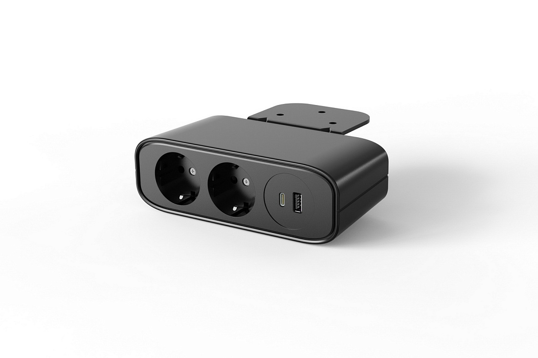 розеточный блок teconik ome021p.ud-bk черный фото