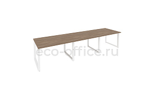Стол переговорный (3 столешницы) ONIX O.MO-PRG-3.2 Дуб Аризона / Белый металл фото