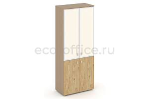 Шкаф высокий широкий ESTETICA ES.ST-1.2R I Латте / Тиквуд Светлый фото