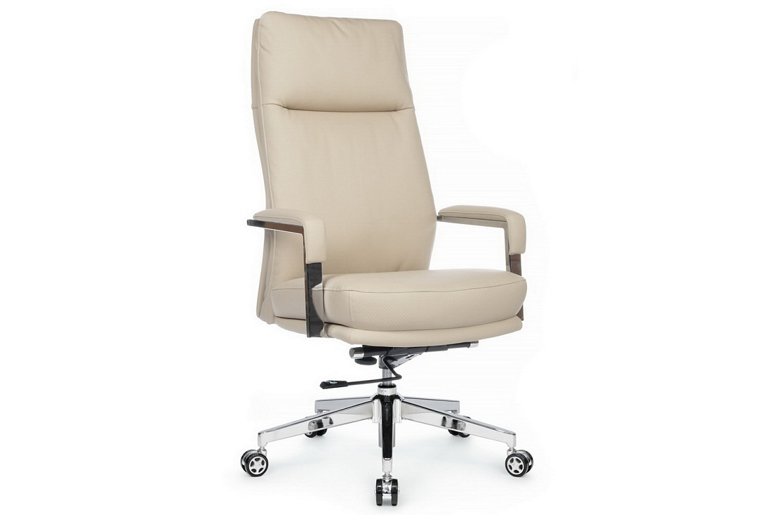 кресло руководителя rv chair leon a916-1 кремовая экокожа фото