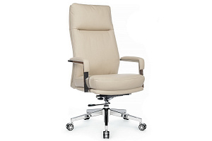 Кресло руководителя RV Chair LEON A916-1 Кремовая экокожа фото