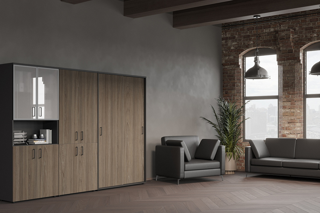 мебель для персонала style project вяз благородный / антрацит фото