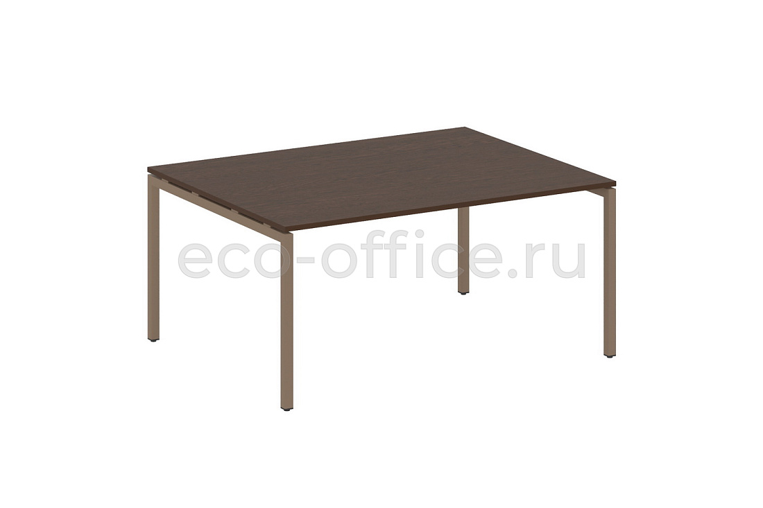Стол переговорный (1 столешница) METAL SYSTEM QUATTRO 4x4 40БП.ПРГ-1.4 Венге Цаво / Мокко металл  стоимость