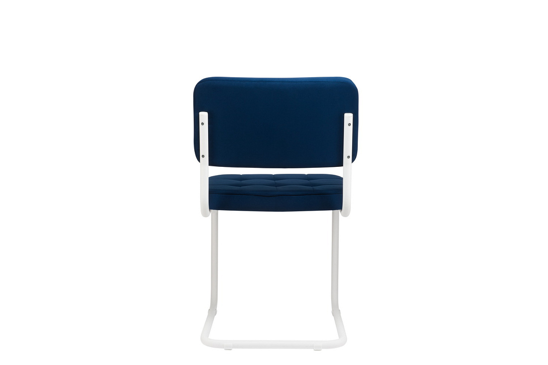 комплект конференц-кресел eco-chair colombo comfort clm-05 синий велюр / белый металл фото