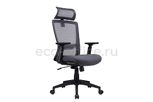 Кресло RV Chair LINE W-202 AC Чёрный пластик / Серая сетка фото