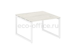 Стол переговорный (1 столешница) METAL SYSTEM QUATTRO 5x5 50БО.ПРГ-1.2 Дуб Наварра / Белый металл фото