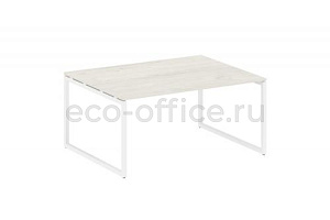 Стол переговорный (1 столешница) METAL SYSTEM QUATTRO 4x4 40БО.ПРГ-1.4 Дуб Наварра / Белый металл фото