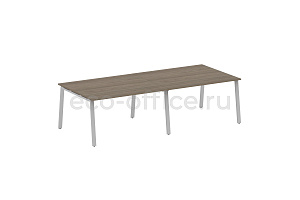 Стол переговорный (2 столешницы) METAL SYSTEM STYLE БА.ПРГ-2.3 Вяз Благородный / Серый металл фото