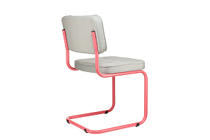 Конференц-кресло ECO-CHAIR COLOMBO Comfort CLM-05 Серый велюр / Винтажная роза металл фото