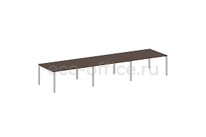 Стол переговорный (3 столешницы) METAL SYSTEM STYLE БП.ПРГ-3.4 Венге Цаво / Серый металл фото