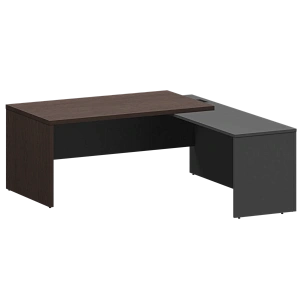 Стол руководителя правый Protech KZP-18R Дуб венге/Графит фото