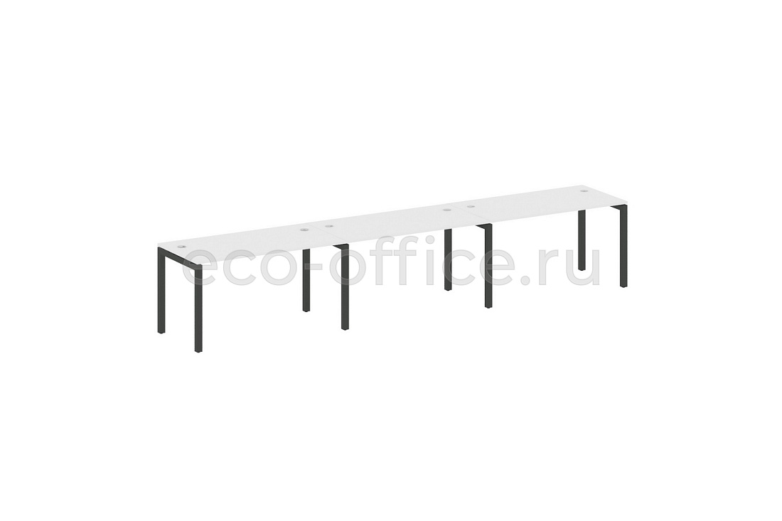 Рабочая станция на 3 рабочих места METAL SYSTEM QUATTRO 5x5 50БП.СМ-3.3 Белый / Антрацит металл  стоимость
