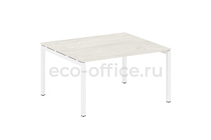 Стол переговорный (1 столешница) METAL SYSTEM QUATTRO 5x5 50БП.ПРГ-1.3 Дуб Наварра / Белый металл фото