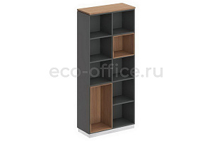 Стеллаж высокий CITY СИ 302-1 Дуб Гладстоун темный / Дуб Гладстоун темный / Антрацит фото