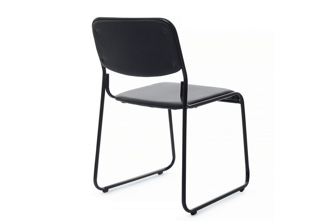 кресло rv chair nix omkl-01b чёрная экокожа / чёрный металл фото