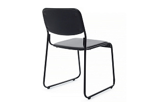Кресло RV Chair NIX OMKL-01B Чёрная экокожа / Чёрный металл фото