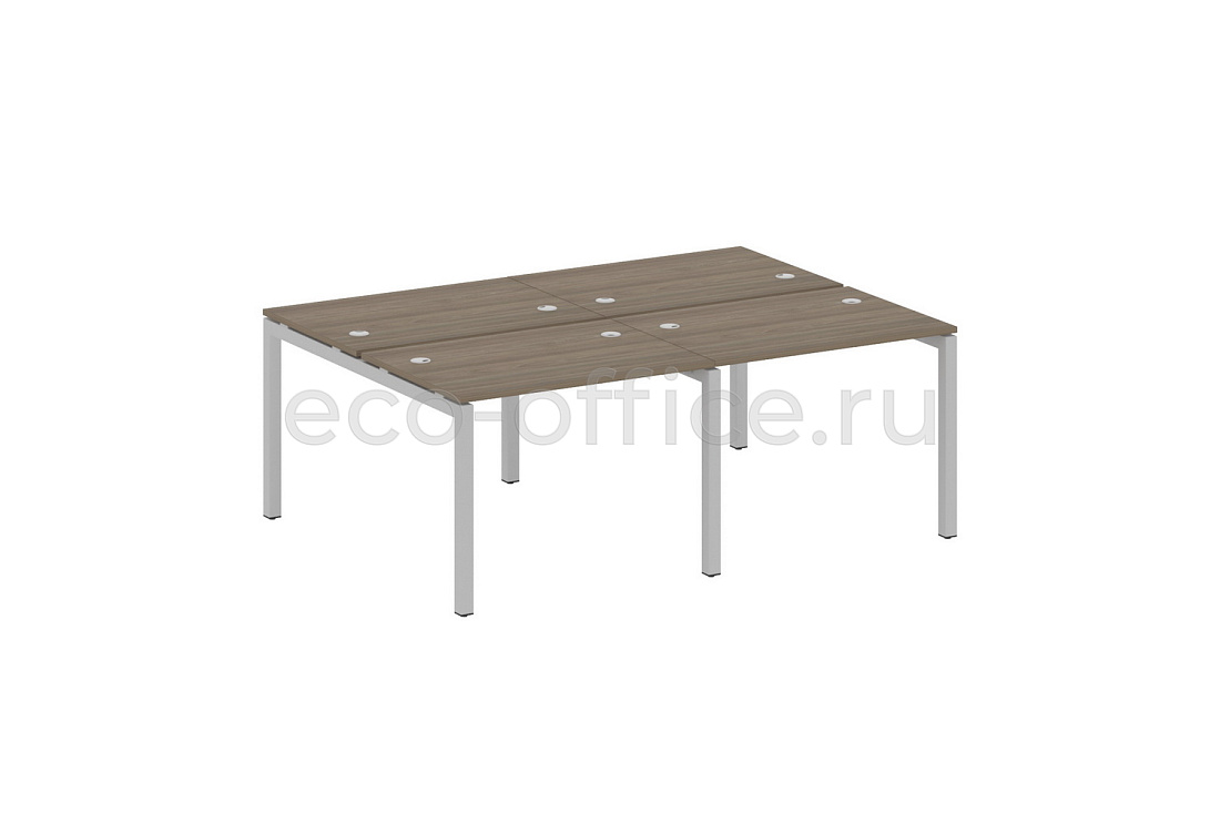 Рабочая станция на 4 рабочих места METAL SYSTEM QUATTRO 5x5 50БП.СМ-4.1 Вяз Благородный / Серый металл  стоимость