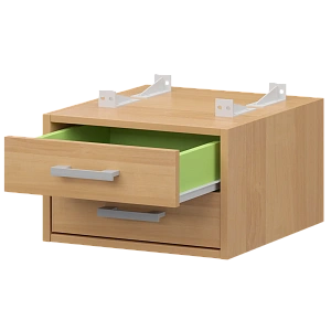 Тумба подвесная для столов на м/каркасе гл.600 мм Protech АМТ2-02.60 Ольха/Белый фото