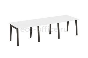 Стол переговорный (3 столешницы) ONIX WOOD OW.PRG-3.1 Белый Бриллиант / Дуб Тёмный фото