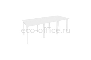 Стол переговорный (3 столешницы) ONIX O.MP-PRG-3.0 Белый Бриллиант / Белый металл фото