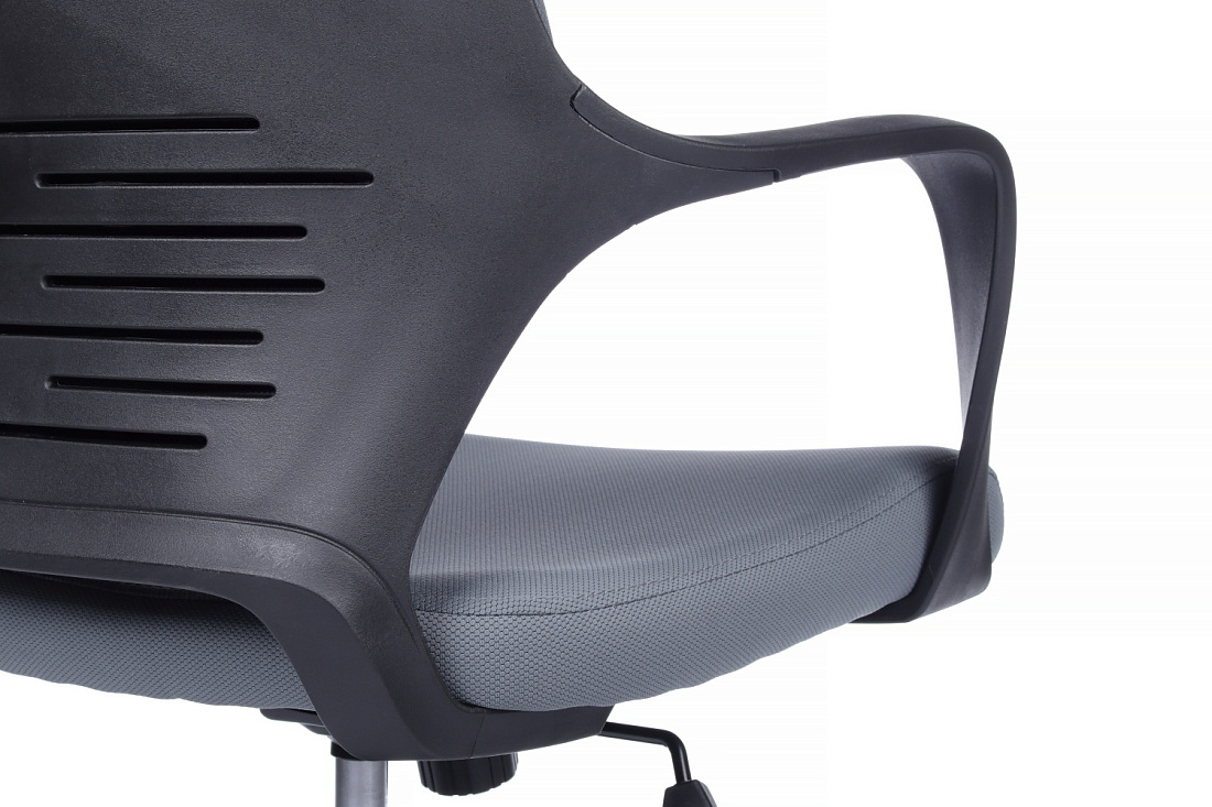 Кресло офисное RV Chair IQ RV 8989 Чёрный пластик / Серая ткань  стоимость