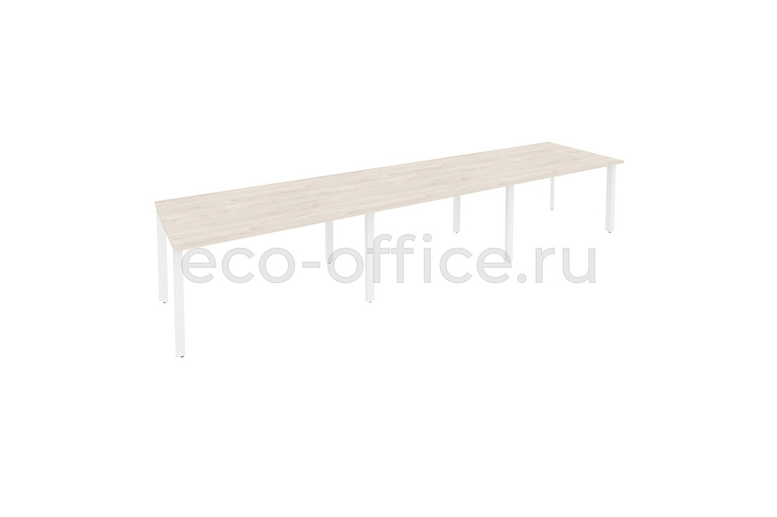 Стол переговорный (3 столешницы) ONIX O.MP-PRG-3.3 Денвер Светлый / Белый металл  купить в Москве