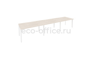 Стол переговорный (3 столешницы) ONIX O.MP-PRG-3.3 Денвер Светлый / Белый металл фото
