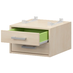 Тумба подвесная для столов на м/каркасе гл.600 мм Protech АМТ2-02.60 Бук/Белый фото