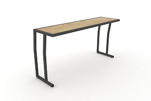 Стол учебный трёхместный DESK DK-1500S Тиквуд Светлый / Антрацит металл фото