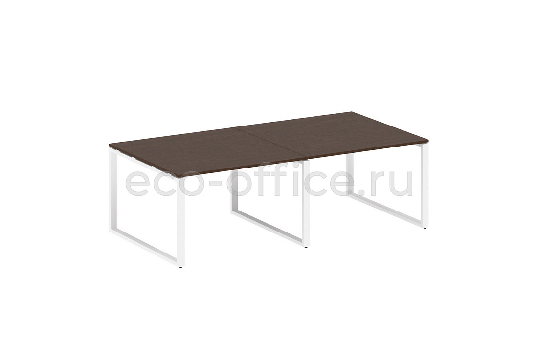 Стол переговорный (2 столешницы) METAL SYSTEM STYLE БО.ПРГ-2.2 Венге Цаво / Белый металл  стоимость