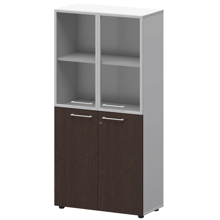 шкаф высокий комб. protech смш48.28f.28rs(б) дуб венге/белый фото