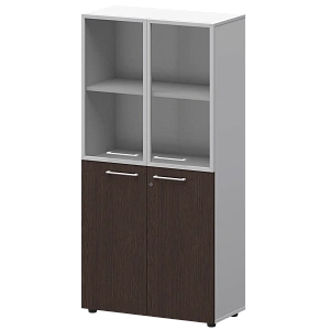 Шкаф высокий комб. Protech СМШ48.28F.28RS(Б) Дуб венге/Белый фото