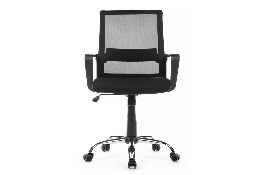 кресло rv chair mint 1029mb чёрная сетка / чёрная ткань фото
