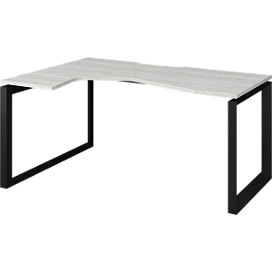 Стол эргономичный левый на металлокаркасе Protech НТМП.О-060.ЛВ Сосна винтер/Антрацит фото